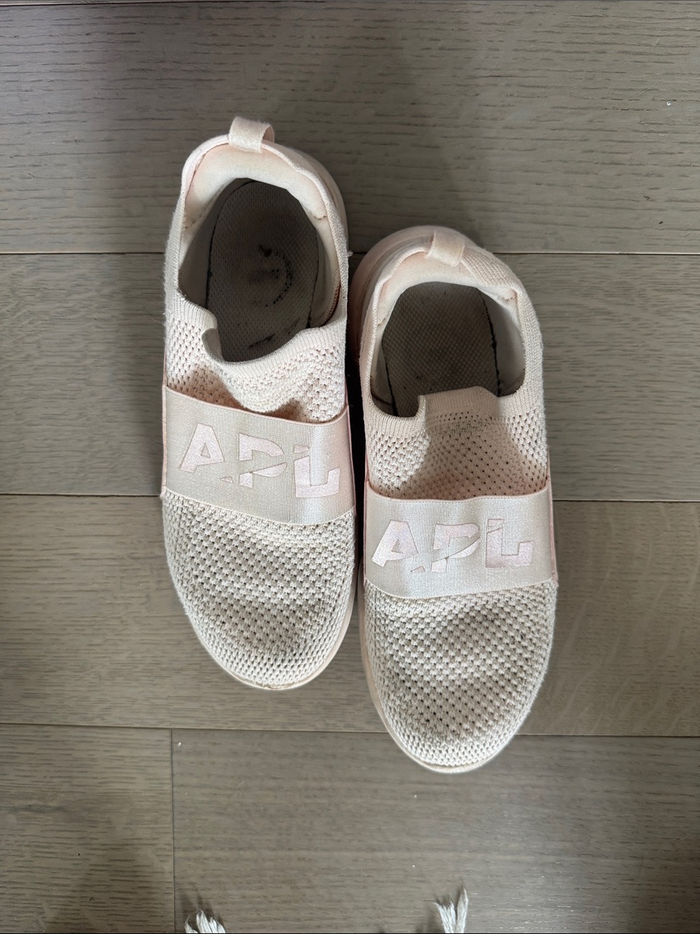 APL  Slip-On Sneakers in Pale Pink and White